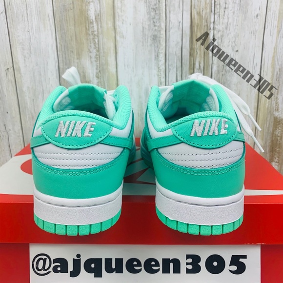 Nike Dunk Low White Green Glow W8 - Picture 5 of 6
